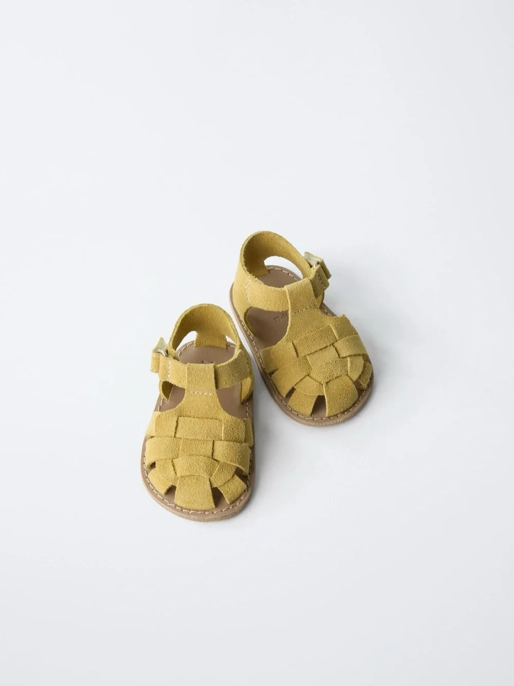 ZARA Leather Fisherman Sandals - Mustard